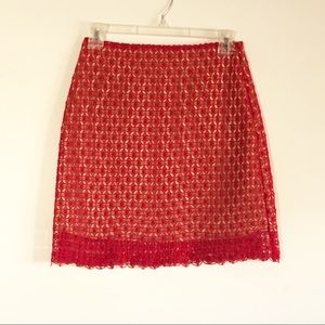 Crochet lace skirt